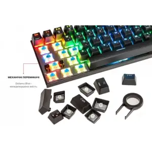 Клавіатура бездротова Motospeed CK62 Outemu Blue Black (mtck62bmb) UA