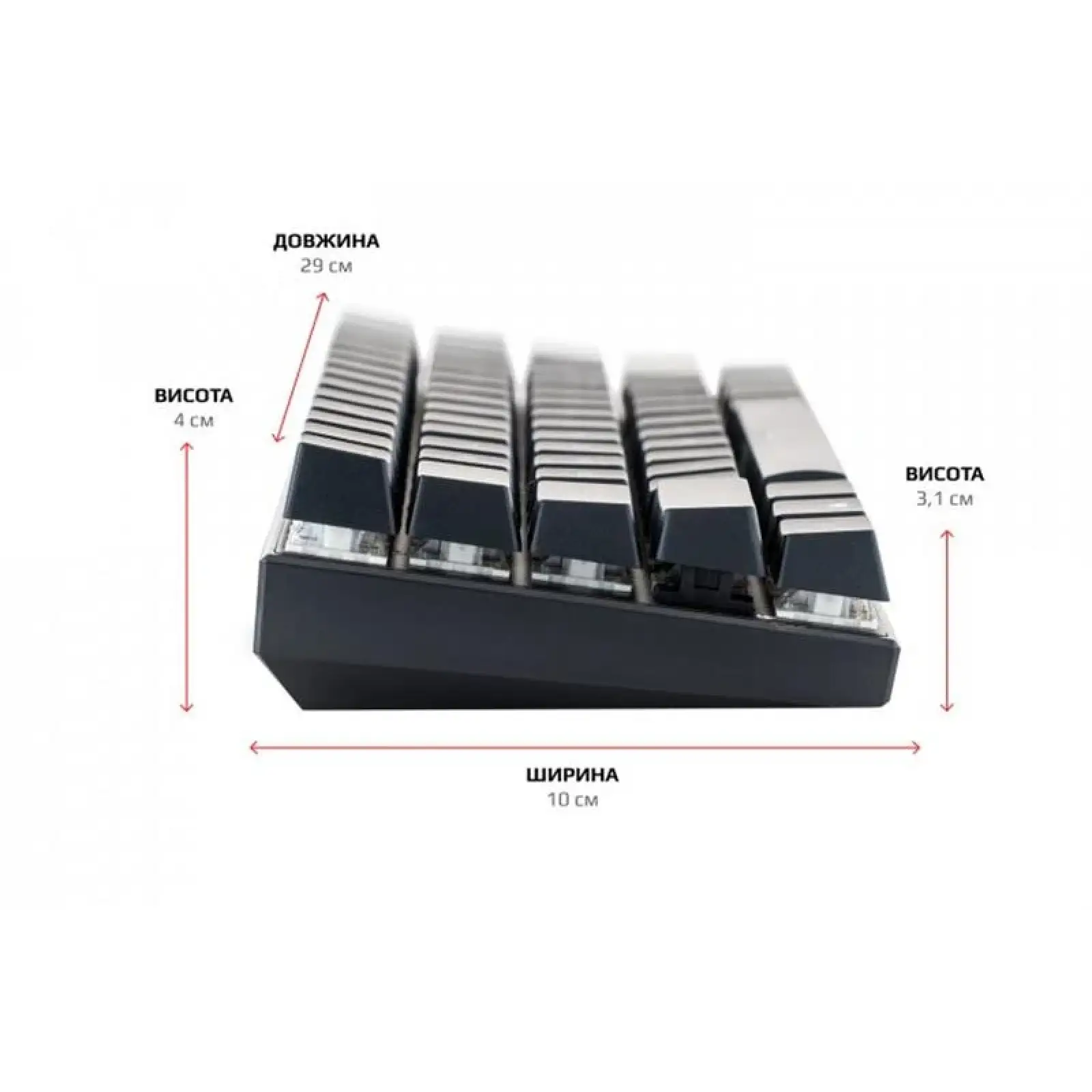 Клавіатура бездротова Motospeed CK62 Outemu Blue Black (mtck62bmb) UA