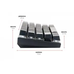 Клавіатура бездротова Motospeed CK62 Outemu Blue Black (mtck62bmb) UA
