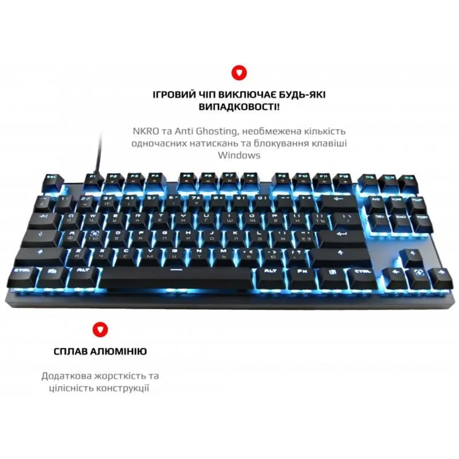 Клавіатура бездротова Motospeed GK82 Outemu Red Black (mtgk82bmr) UA