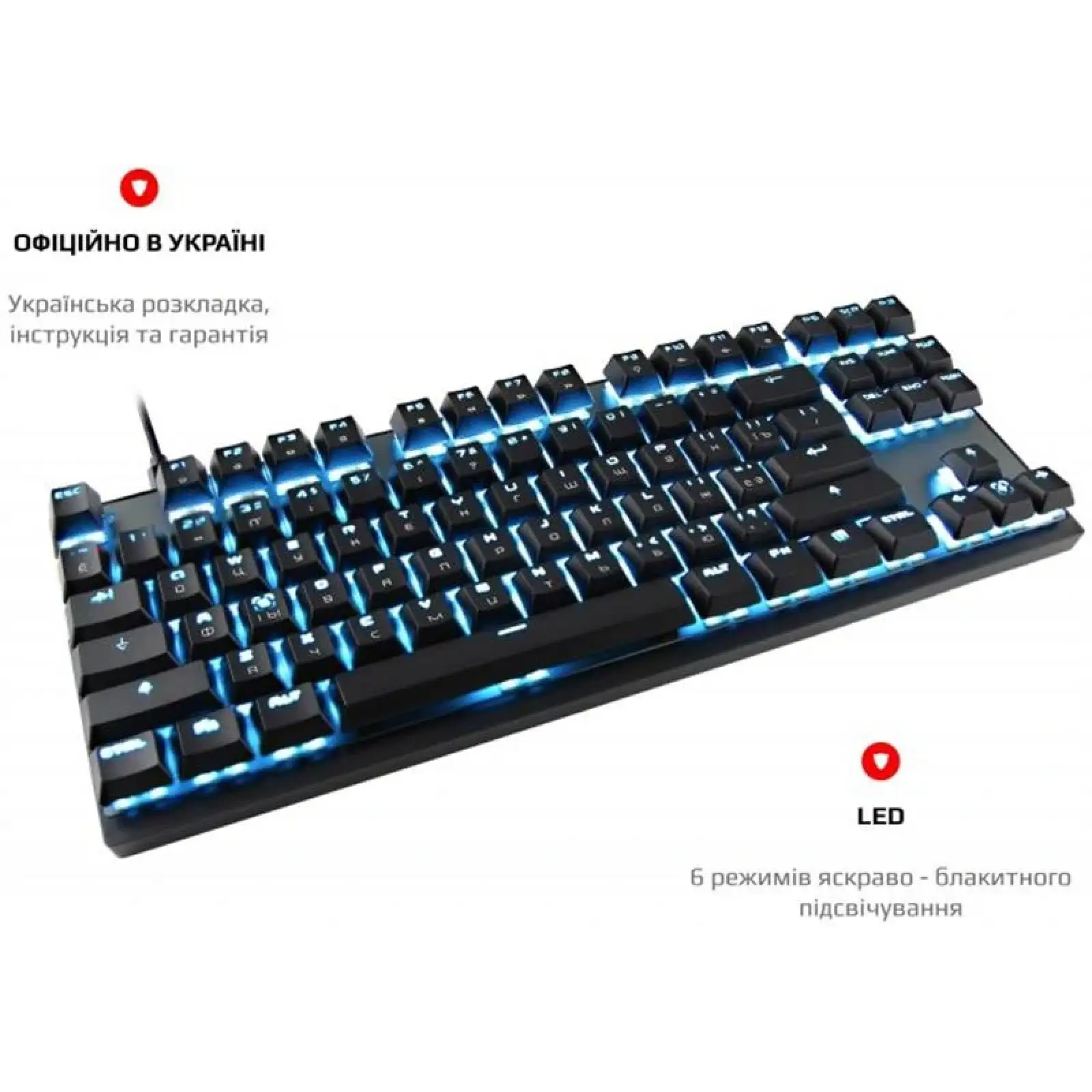 Клавіатура бездротова Motospeed GK82 Outemu Red Black (mtgk82bmr) UA