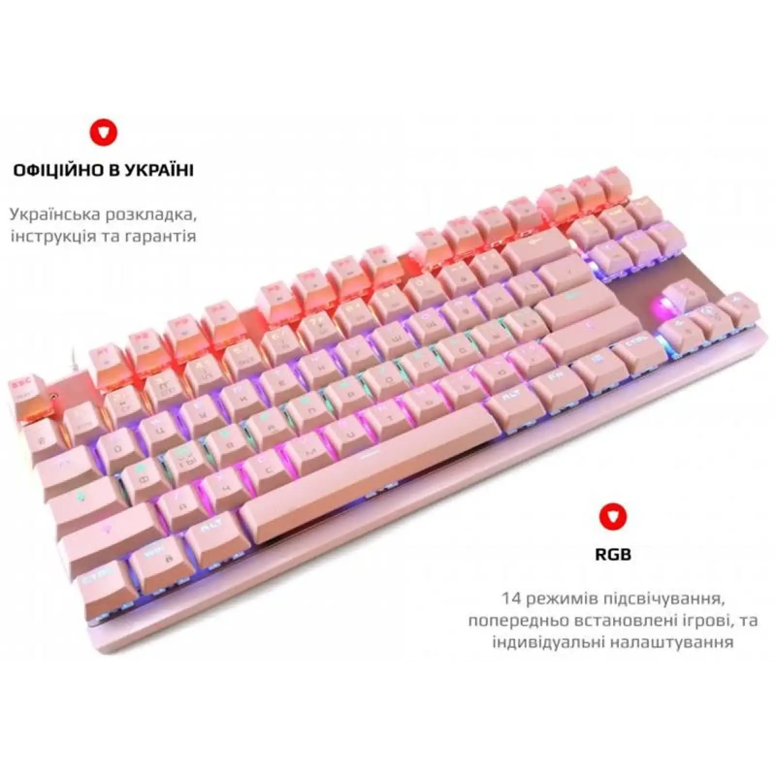 Клавіатура Motospeed K82 Outemu Red Pink (mtk82pmr) UA