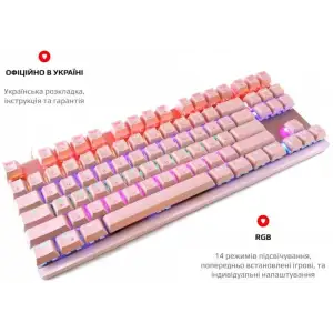 Клавіатура Motospeed K82 Outemu Red Pink (mtk82pmr) UA