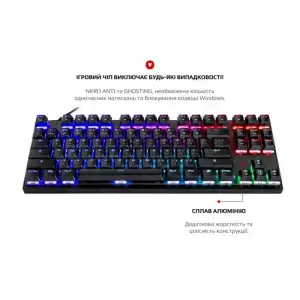Клавіатура Motospeed K82 Outemu Red Ukr Black (mtk82mr) UA