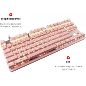 Клавіатура бездротова Motospeed GK82 Outemu Blue Pink (mtgk82pmb) UA