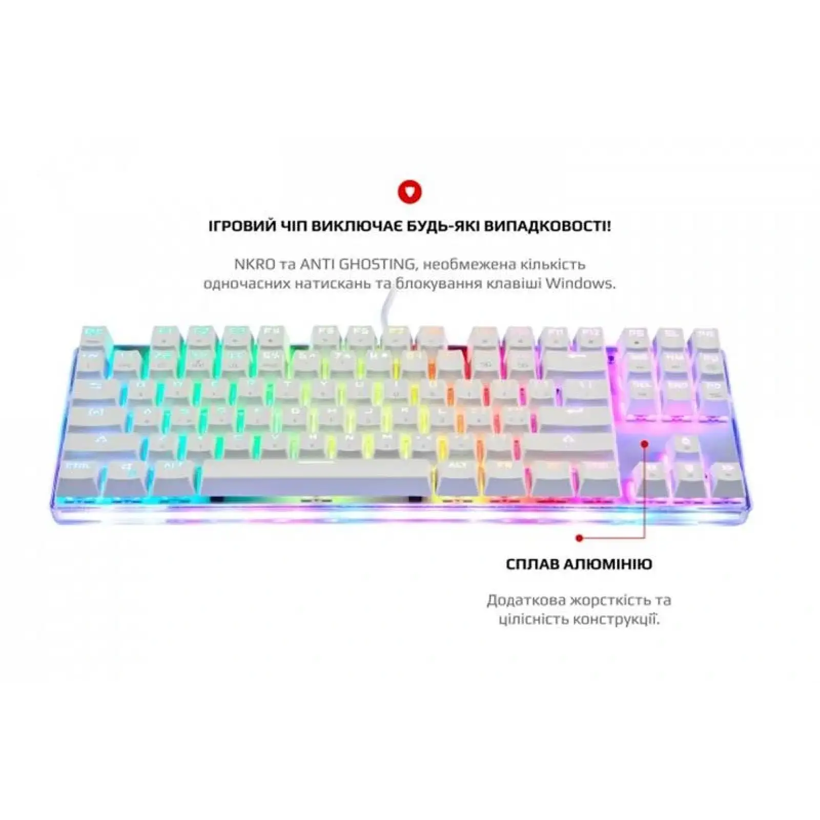 Клавіатура Motospeed K87S Outemu Red White (mtk87smr) UA