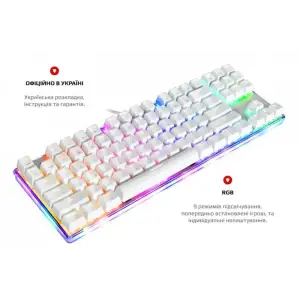 Клавіатура Motospeed K87S Outemu Red White (mtk87smr) UA