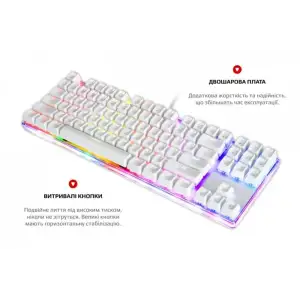 Клавіатура Motospeed K87S Outemu Red White (mtk87smr) UA