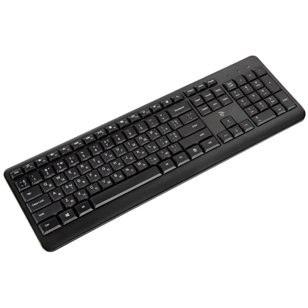 Клавіатура бездротова 2E KS220 WL Ukr Black (2E-KS220WB) UA