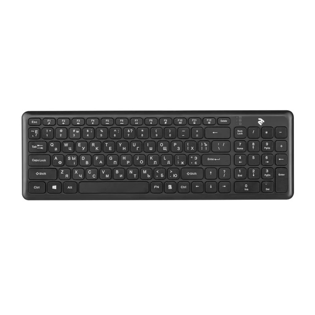 Клавиатура 2E KS230 Slim WL (2E-KS230WB) Black USB UA