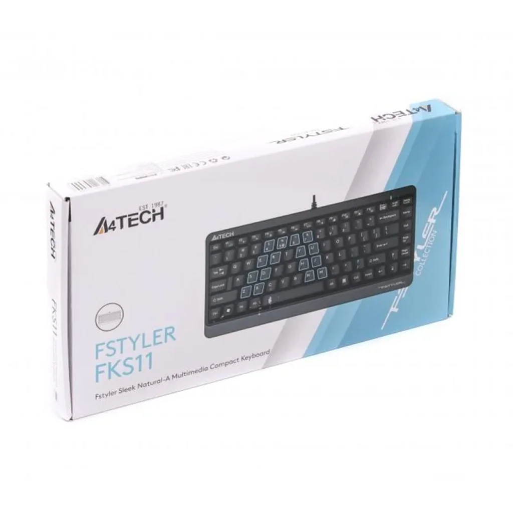 Клавіатура A4Tech Fstyler FKS11 Grey USB, FKS11 USB (Grey) UA
