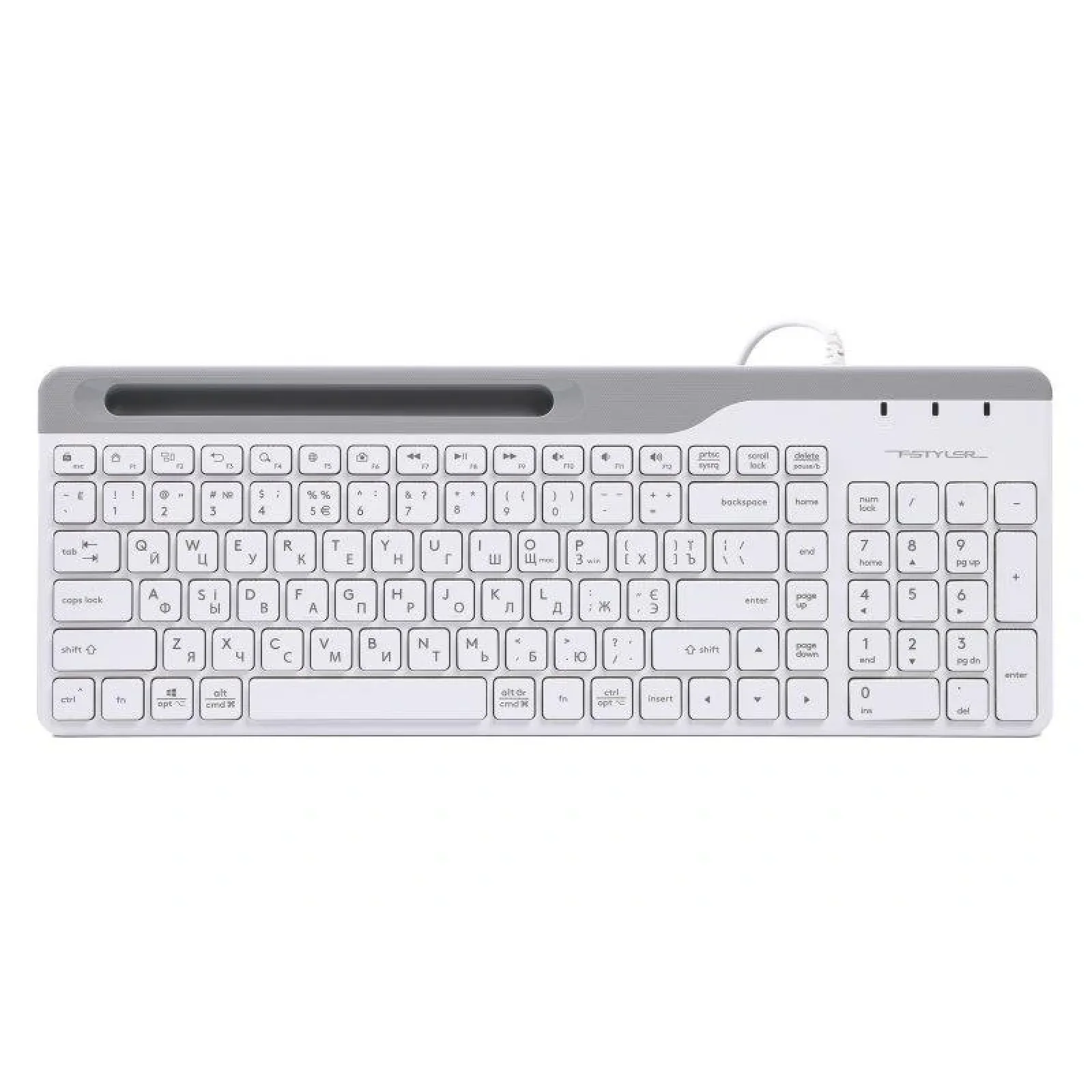 Клавіатура A4Tech Fstyler FK25 White USB, FK25 (White) UA