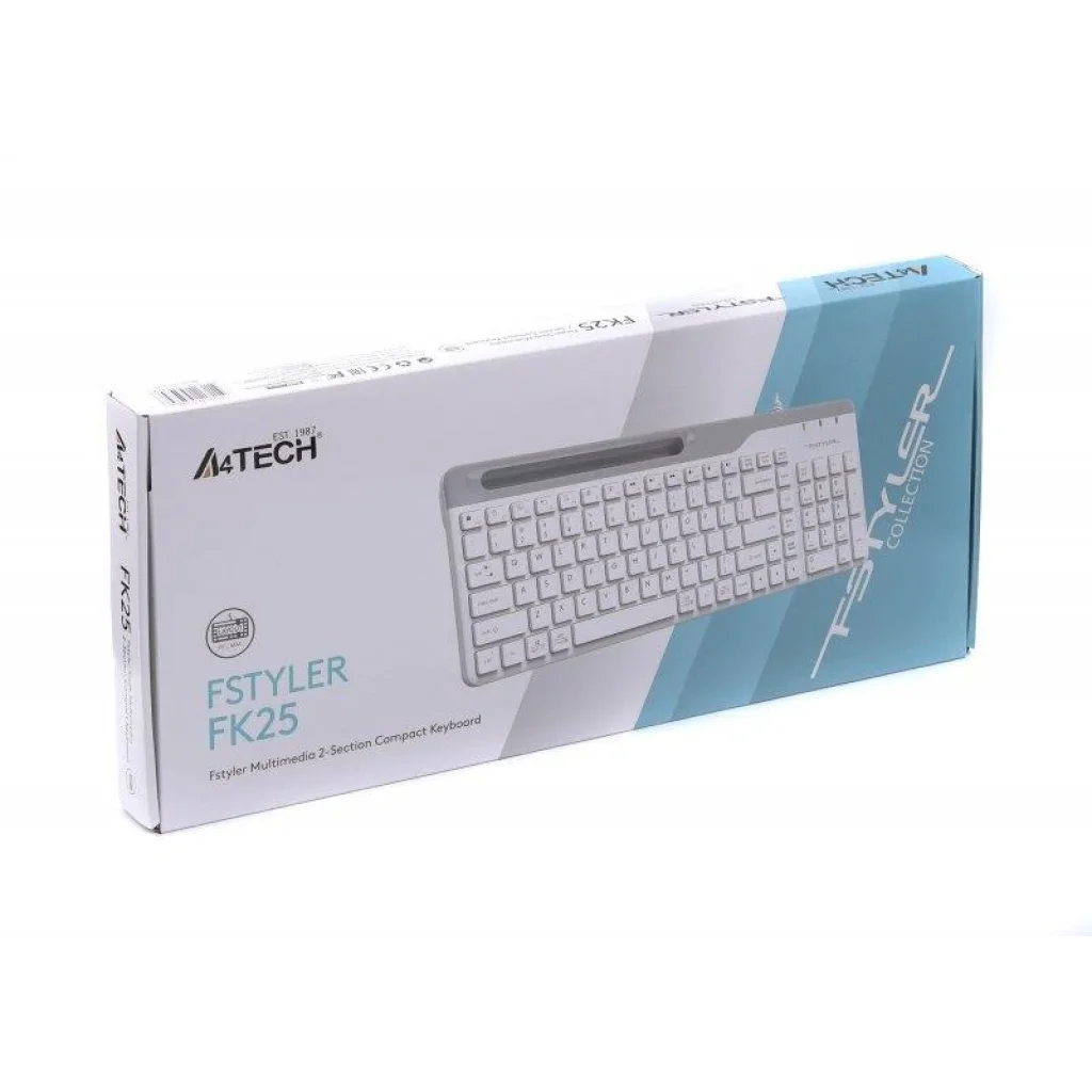Клавіатура A4Tech Fstyler FK25 White USB, FK25 (White) UA