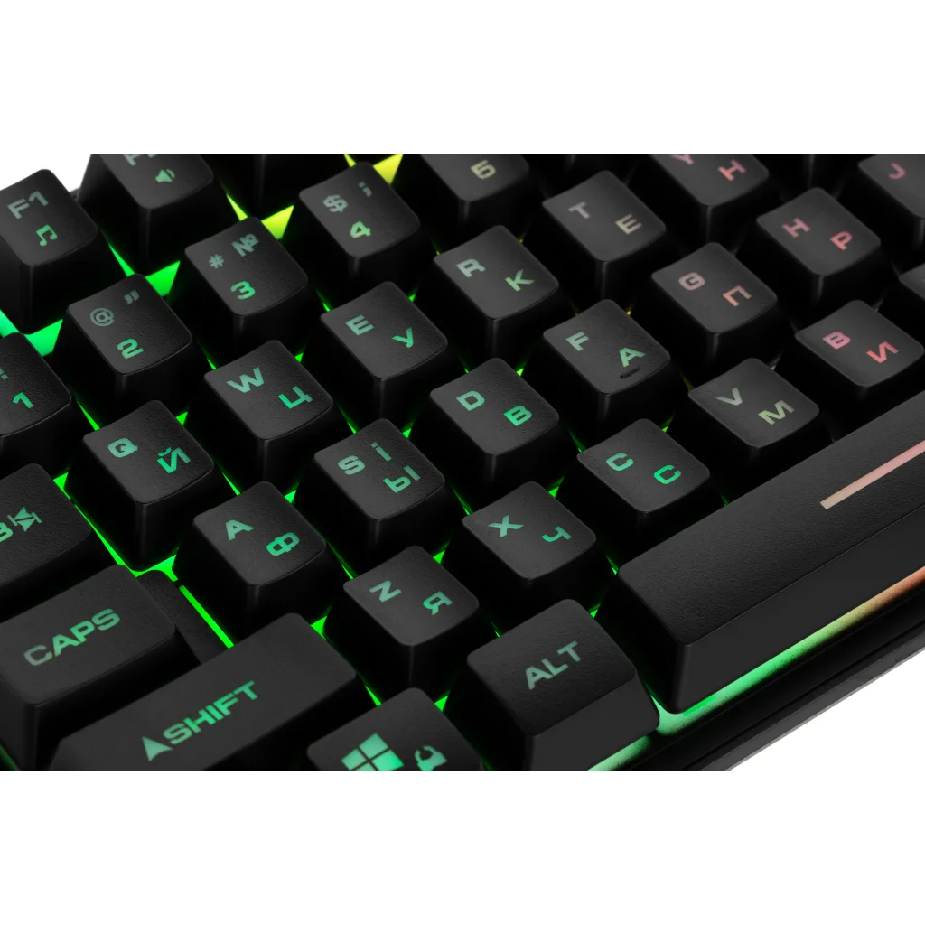 Клавіатура 2E Gaming KG355 LED Ukr (2E-KG355UBK) Black USB UA
