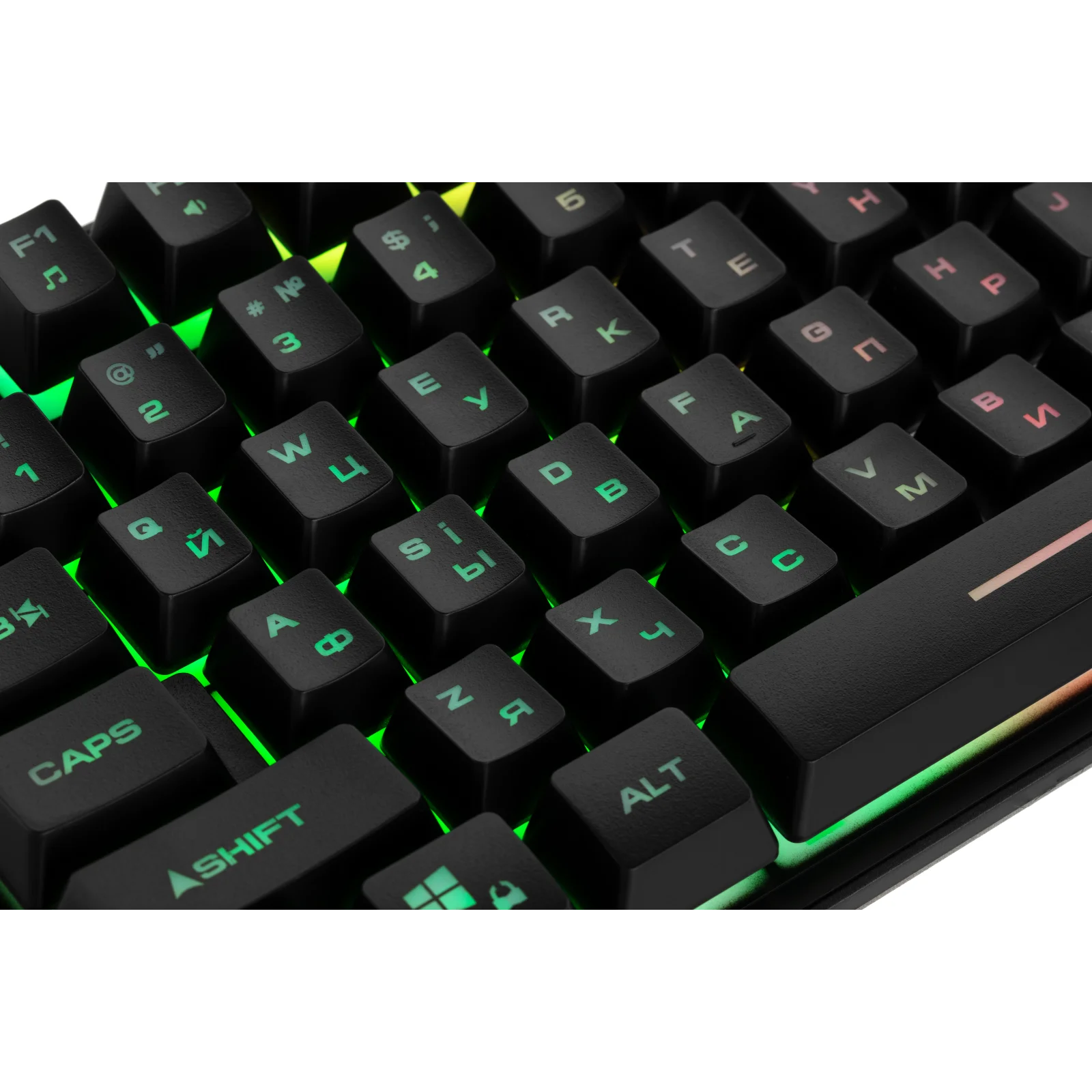 Клавіатура 2E Gaming KG355 LED Ukr (2E-KG355UBK) Black USB UA