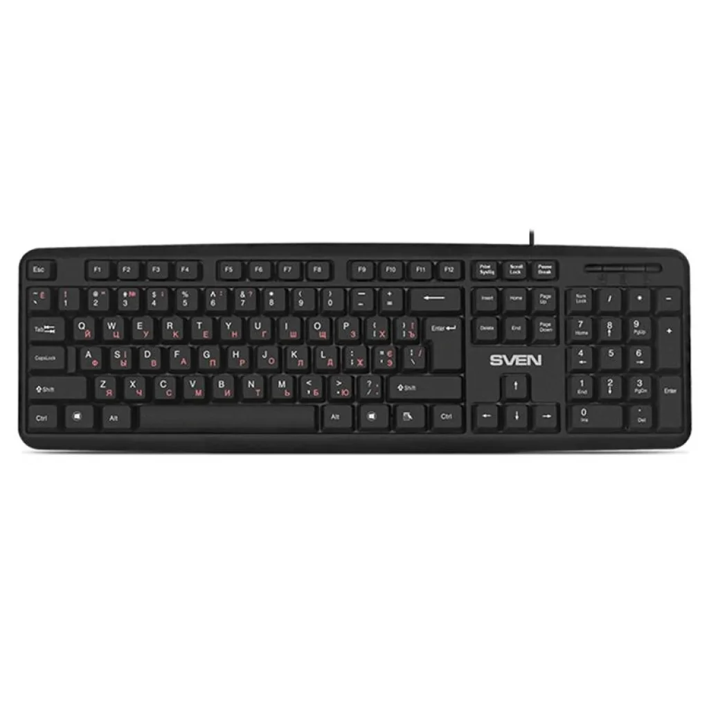 Клавиатура Sven KB-S230 Black USB, 00600210 UA