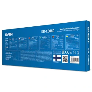 Клавиатура Sven KB-C3060 Black USB, 00600209 UA