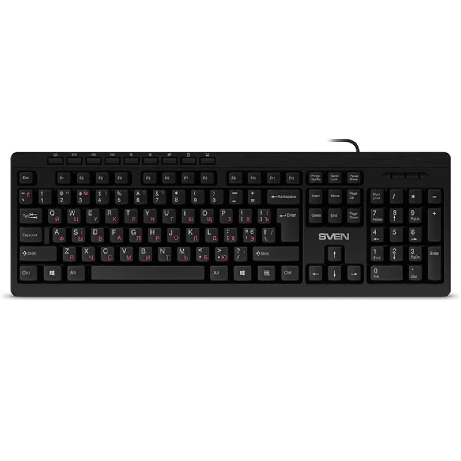 Клавіатура Sven KB-C3010 Black USB, 00600208 UA