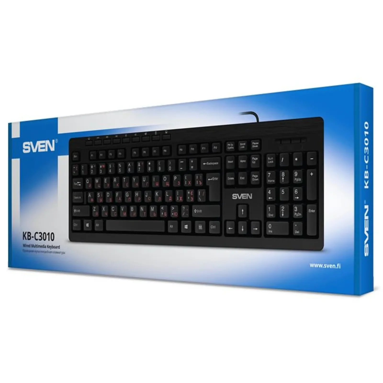 Клавіатура Sven KB-C3010 Black USB, 00600208 UA