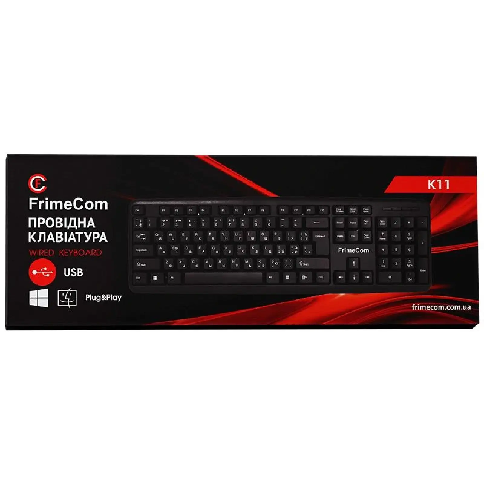 Клавіатура FrimeCom K11 Black USB UA
