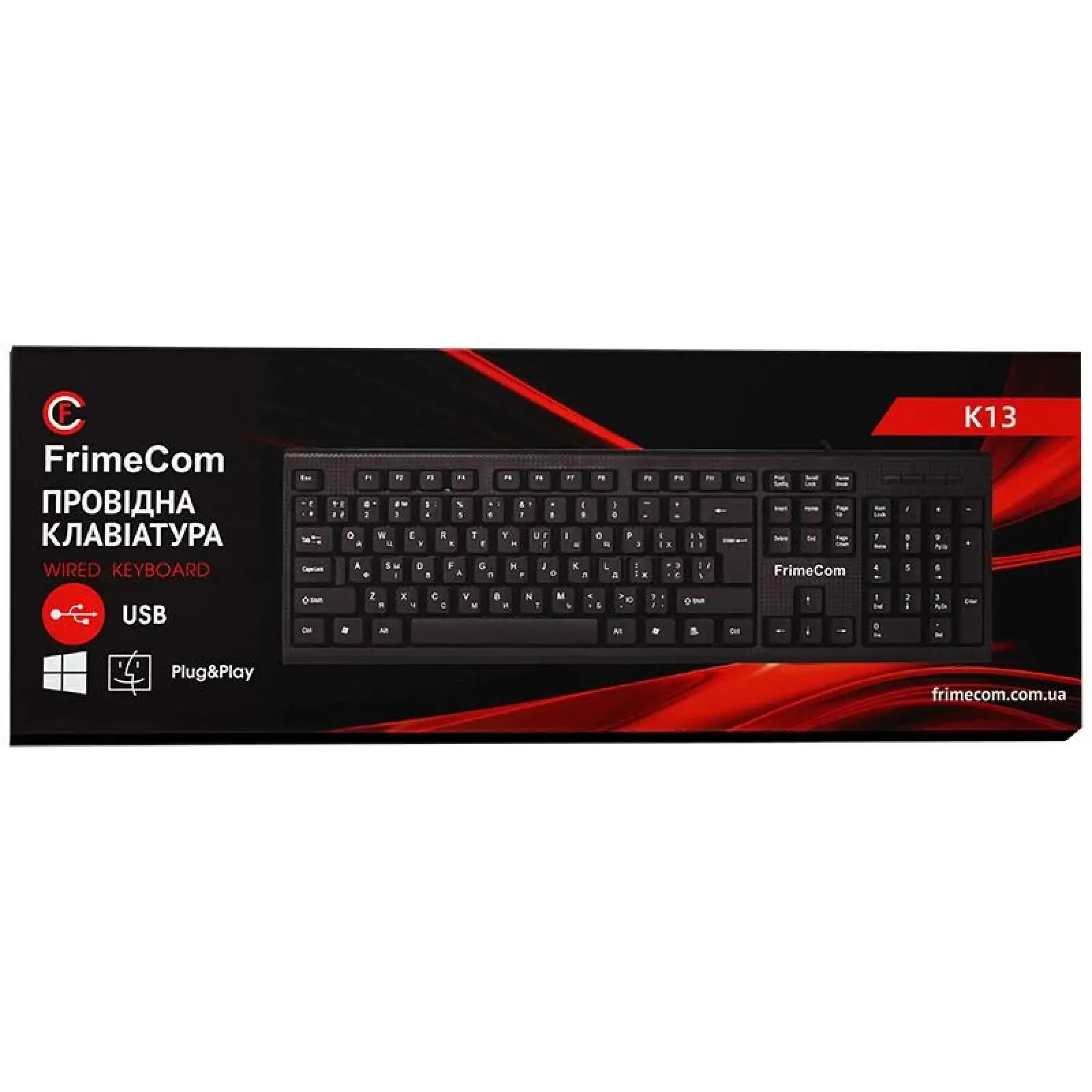 Клавіатура FrimeCom K13 Black USB UA