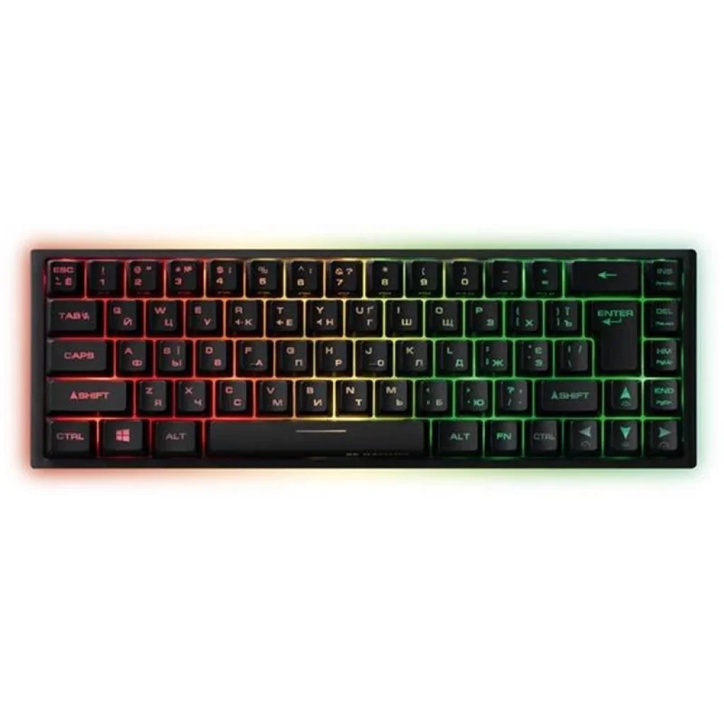 Клавиатура беспроводная 2E Gaming KG360UBK RGB Ukr (2E-KG360UBK) Black USB UA