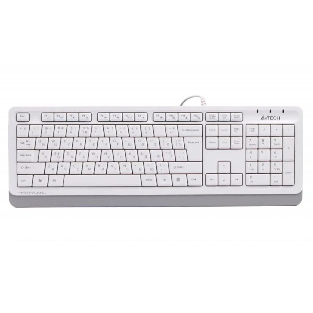 Клавіатура A4Tech Fstyler FKS10 White USB, FKS10 (White) UA