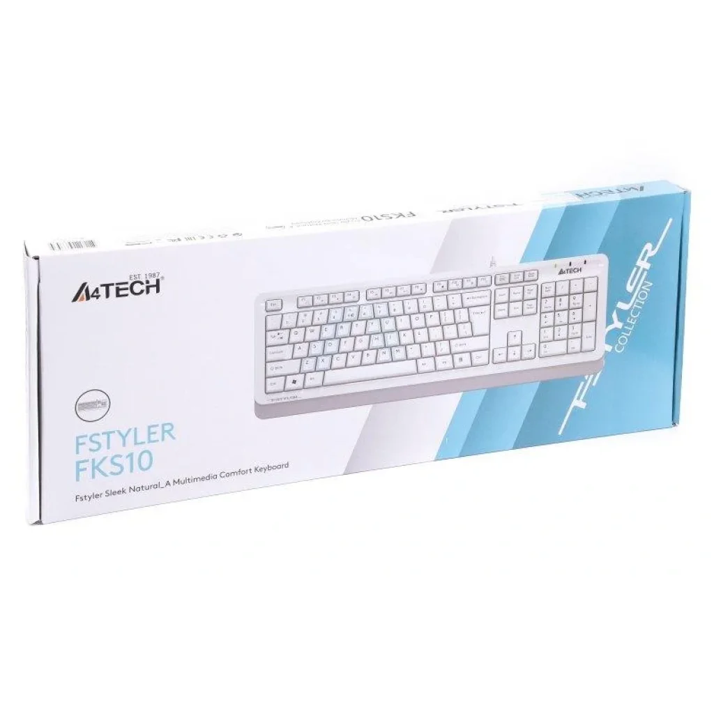 Клавіатура A4Tech Fstyler FKS10 White USB, FKS10 (White) UA