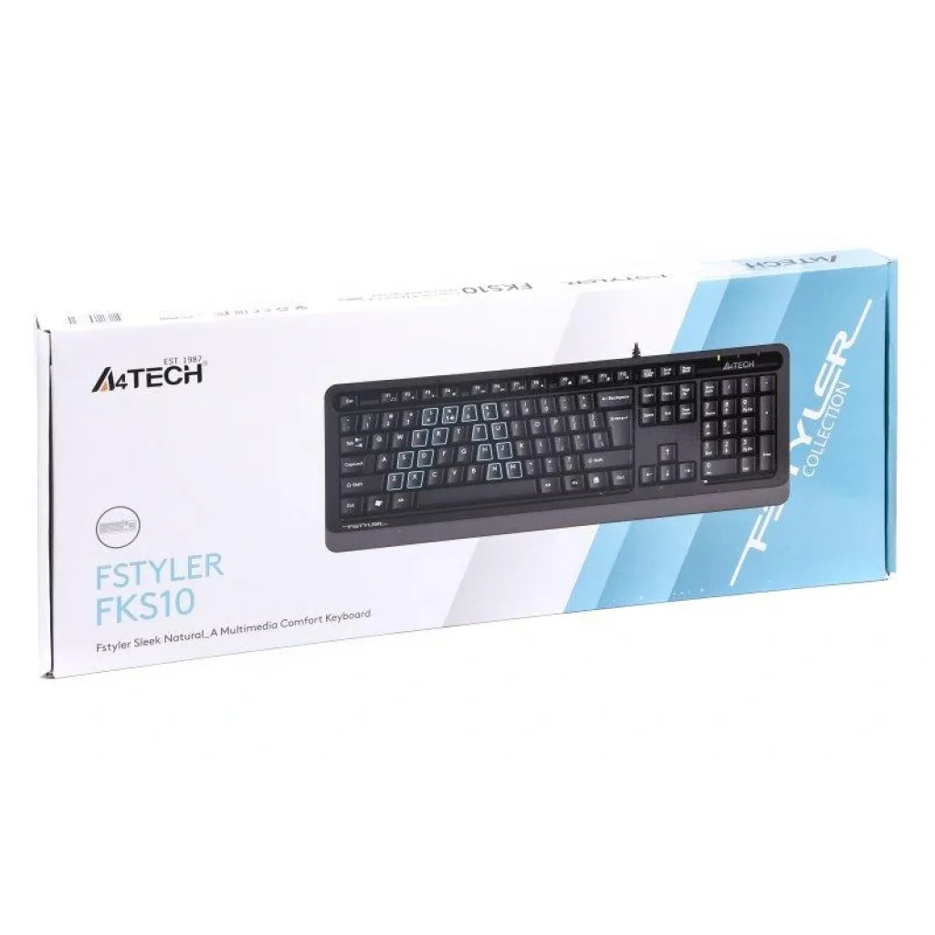 Клавіатура A4Tech Fstyler FKS10 Grey USB, FKS10 (Grey) UA