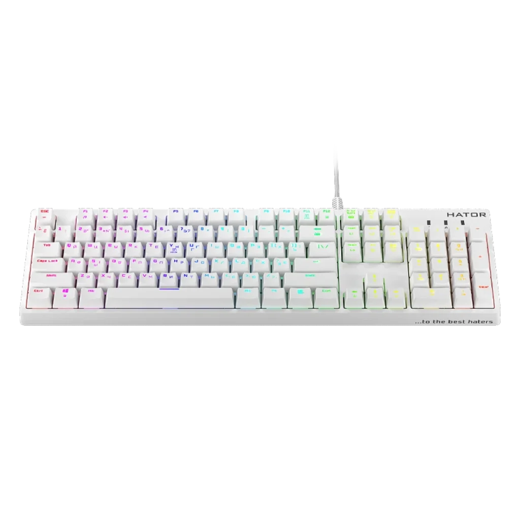 Клавіатура Hator Rockfall EVO Kailh Optical ENG/UKR/RUS (HTK-615) White USB UA