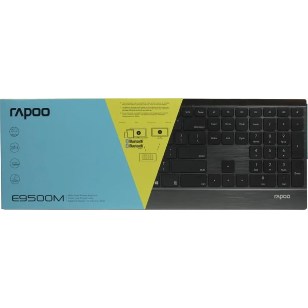 Клавиатура Rapoo E9500M Wireless Black, E9500M Black UA