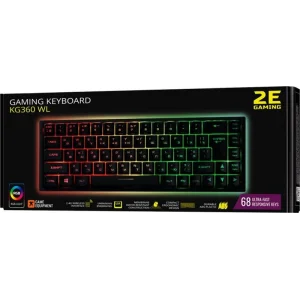 Клавиатура беспроводная 2E Gaming KG360UBK RGB Ukr (2E-KG360UBK) Black USB UA