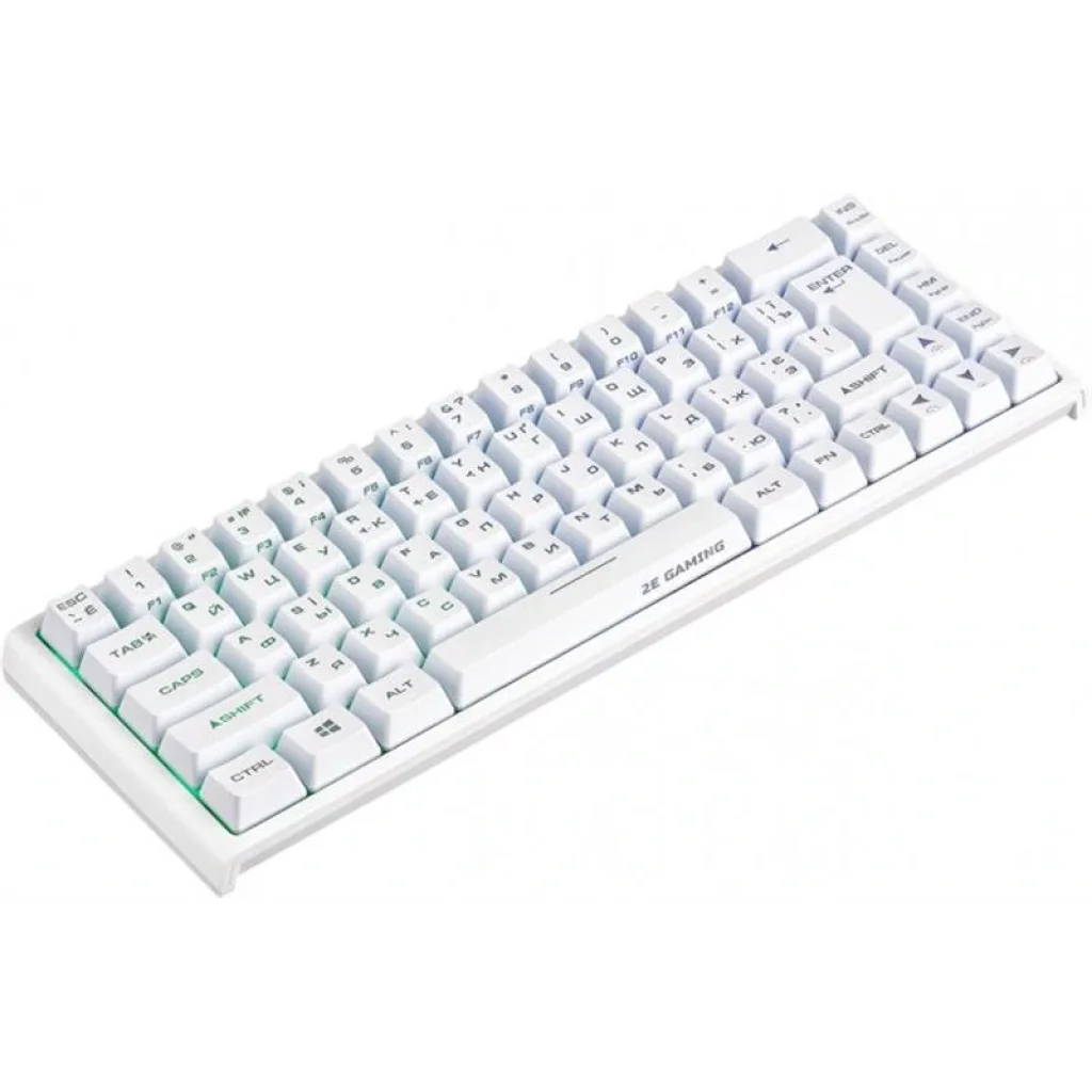Клавіатура бездротова 2E Gaming KG360UWT RGB Ukr (2E-KG360UWT) White USB UA