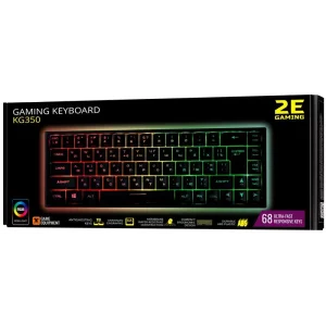 Клавіатура 2E Gaming KG350UBK RGB Ukr (2E-KG350UBK) Black USB UA