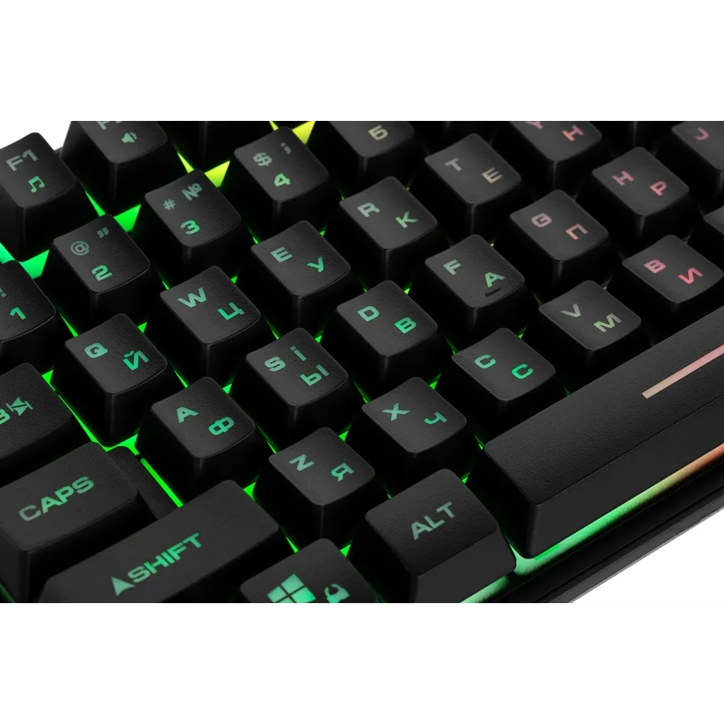 Клавіатура 2E Gaming KG355 LED Ukr (2E-KG355UBK) Black USB UA