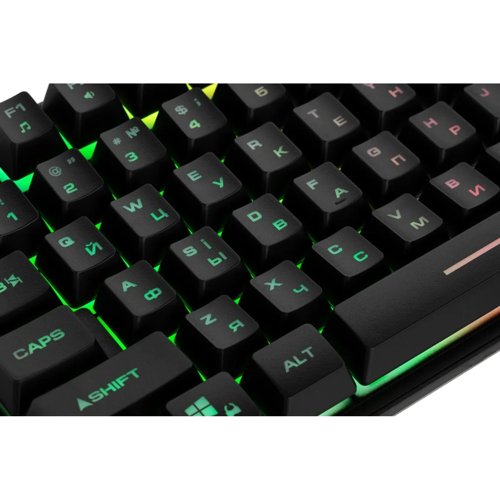 Клавіатура 2E Gaming KG355 LED Ukr (2E-KG355UBK) Black USB UA
