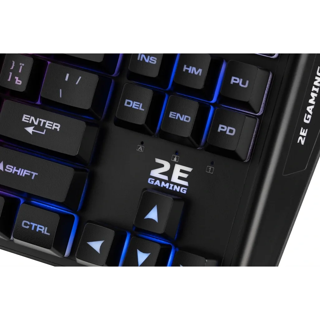 Клавіатура 2E Gaming KG355 LED Ukr (2E-KG355UBK) Black USB UA