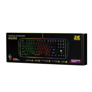 Клавіатура 2E Gaming KG355 LED Ukr (2E-KG355UBK) Black USB UA