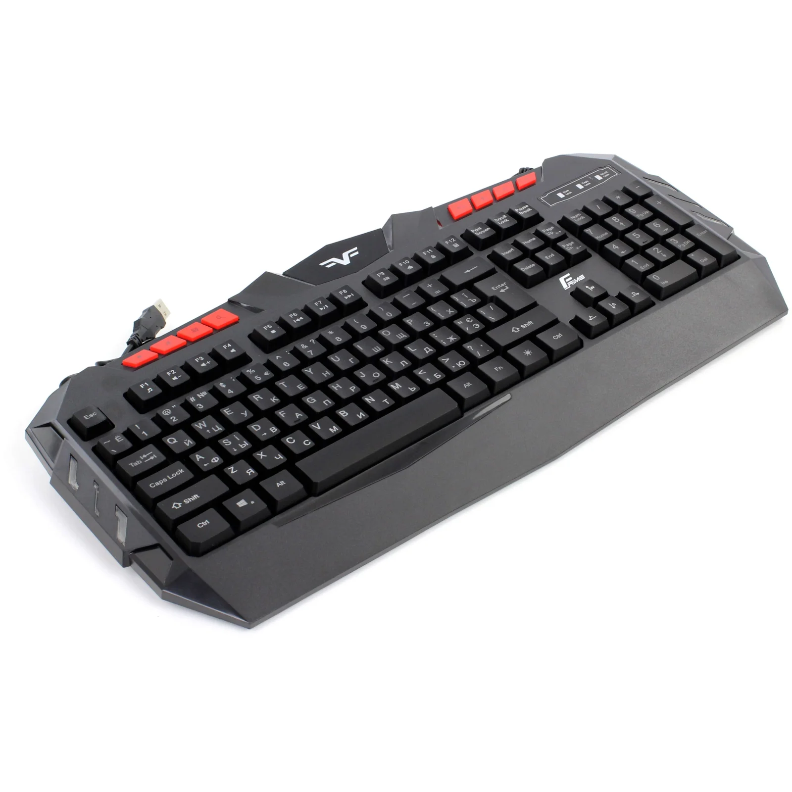Клавиатура Frime Dragonfly Ukr (FLK18300) Black USB UA
