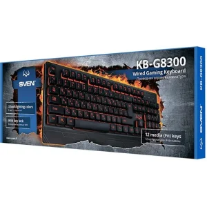 Клавиатура Sven KB-G8300 Black USB, 00600201 UA