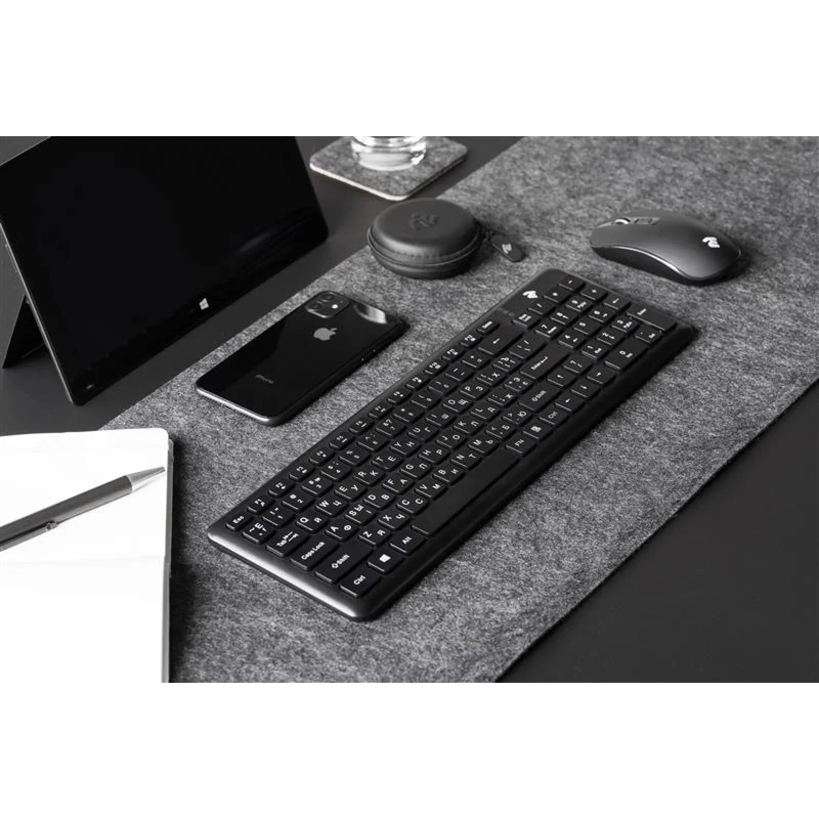 Клавіатура 2E KS230 Slim WL (2E-KS230WB) Black USB UA
