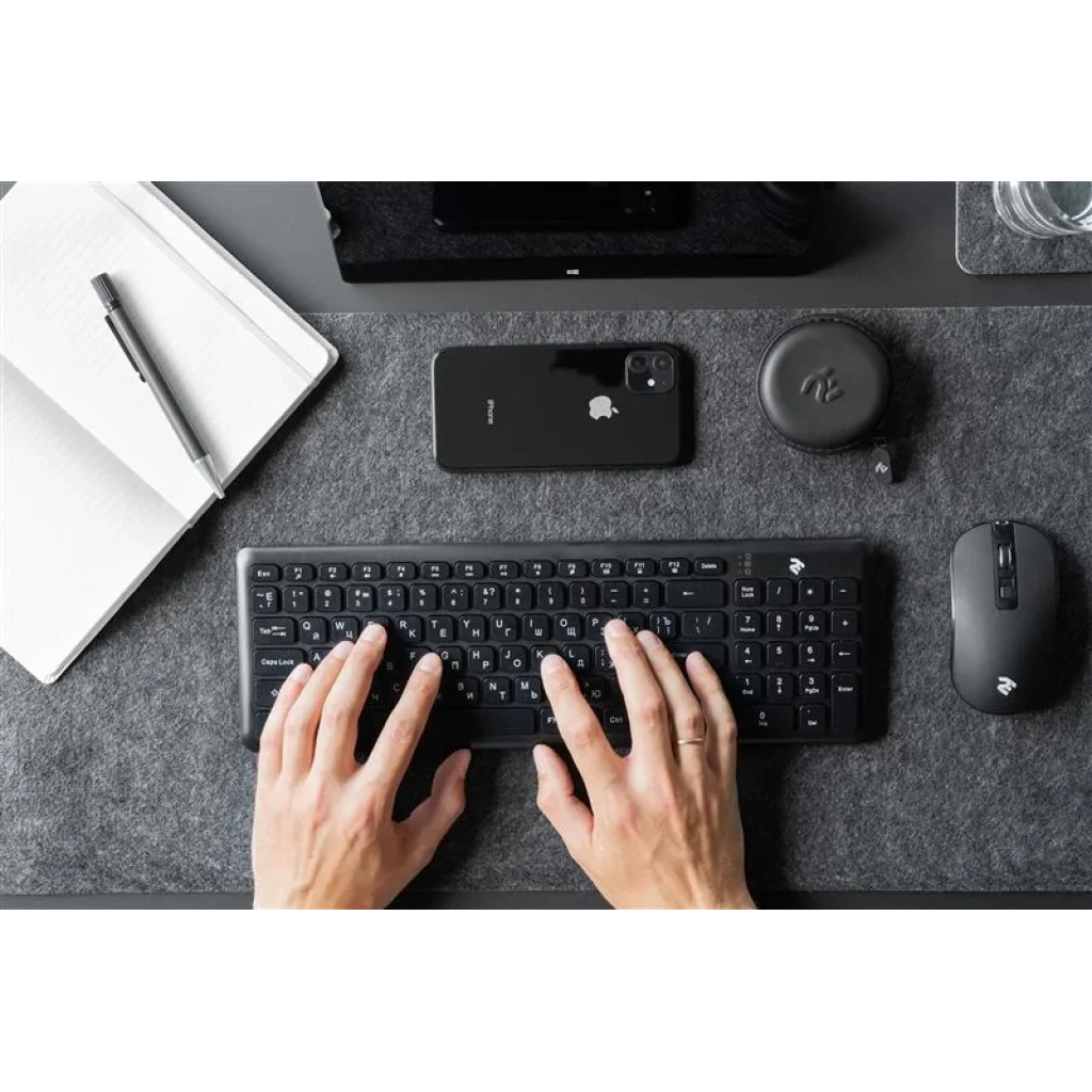 Клавиатура 2E KS230 Slim WL (2E-KS230WB) Black USB UA