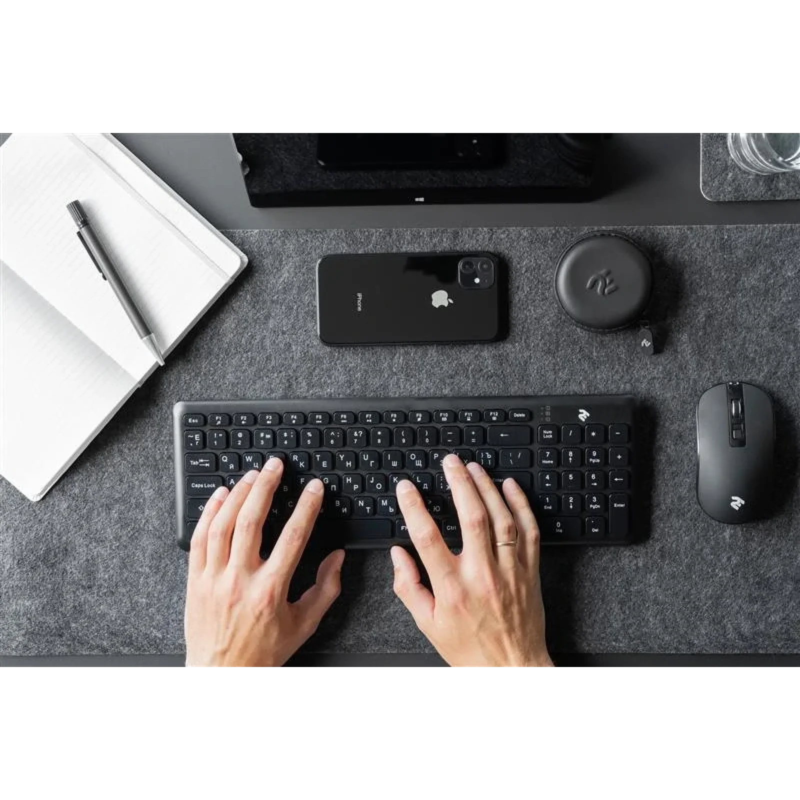 Клавіатура 2E KS230 Slim WL (2E-KS230WB) Black USB UA