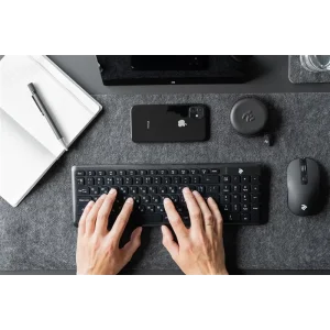 Клавиатура 2E KS230 Slim WL (2E-KS230WB) Black USB UA