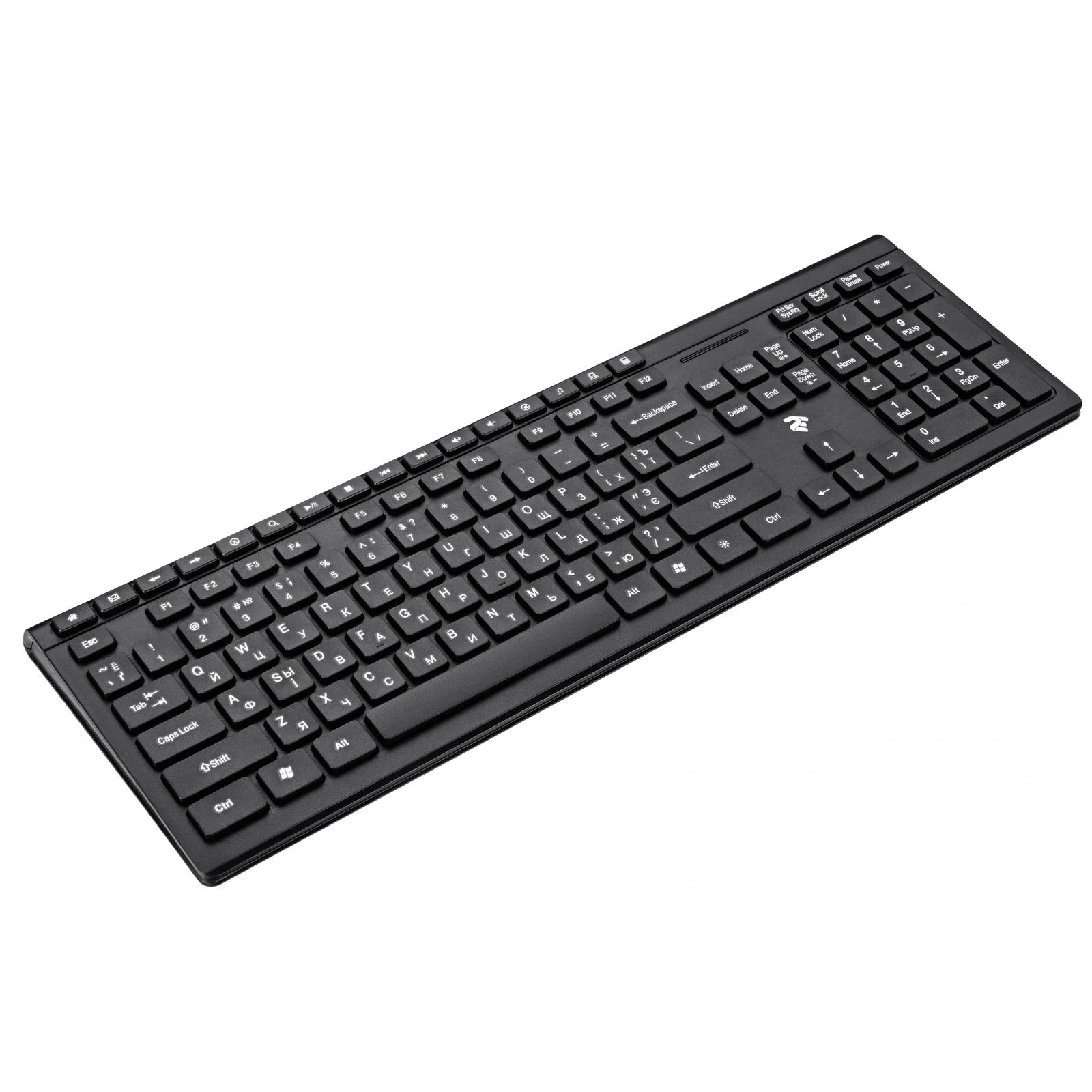 Клавіатура бездротова 2E KS210 Slim WL Ukr (2E-KS210WB) Black USB UA