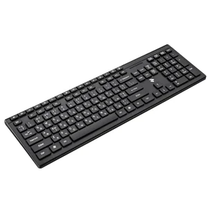 Клавіатура бездротова 2E KS210 Slim WL Ukr (2E-KS210WB) Black USB UA