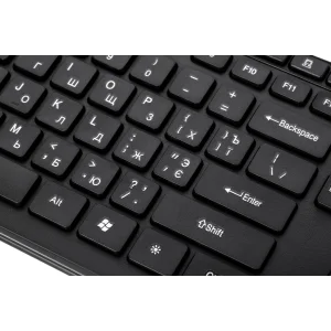 Клавіатура бездротова 2E KS210 Slim WL Ukr (2E-KS210WB) Black USB UA