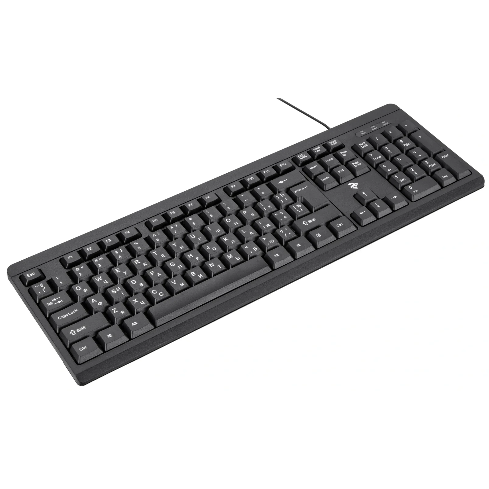 Клавіатура 2E KS108 Slim (2E-KS108UB) Black USB UA