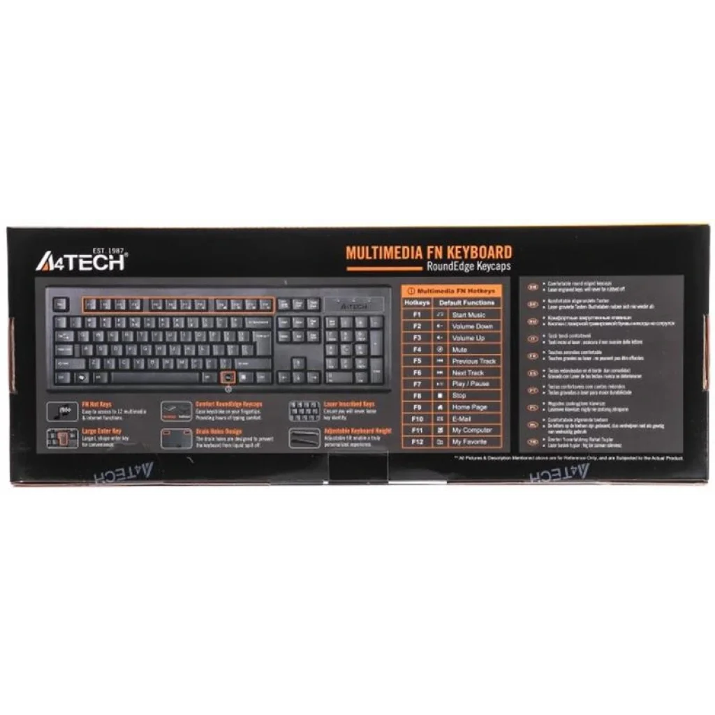 Клавиатура A4tech KR-83 Black USB, KR-83 USB (Black) UA