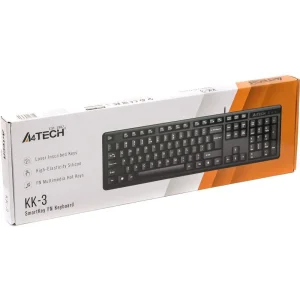 Клавіатура A4Tech KK-3 Black USB, KK-3 USB Black UA